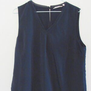 Soft Surroundings Tunic Tank Top Womens Large Black Gauzy Layered